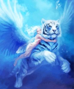 Flying Tiger And Fairy paint by number