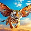 Flying Tiger With Wings paint by number
