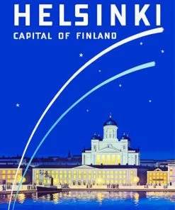 Helsinki Finland Poster paint by numbers