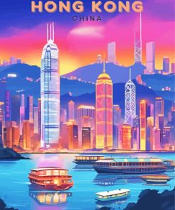 Hong Kong China Poster paint by numbers
