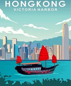 Hong Kong Victoria Harbor paint by number