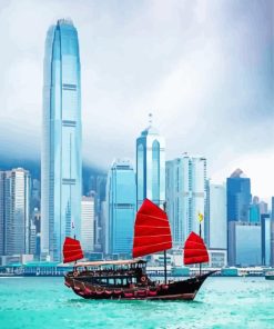 Hong Kong Victoria Harbour China paint by numbers