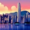 Illustration Hong Kong paint by numbers