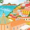 Illustration Positano paint by numbers