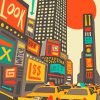 Illustration Times Square paint by number