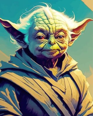 Illustration Yoda paint by number
