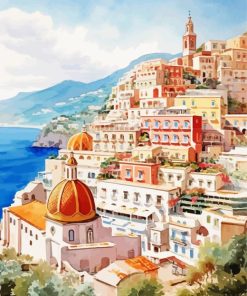 Italy Positano Village paint by numbers