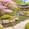 Japanese Garden Springtime paint by numbers