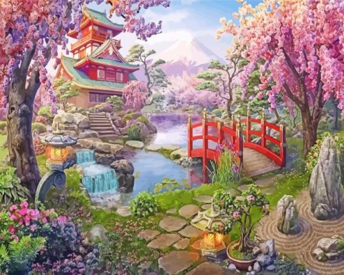 Japanese Garden paint by number