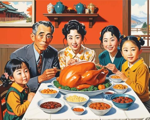 Japanese Thanksgiving paint by number