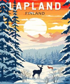 Lapland Finland Poster paint by numbers