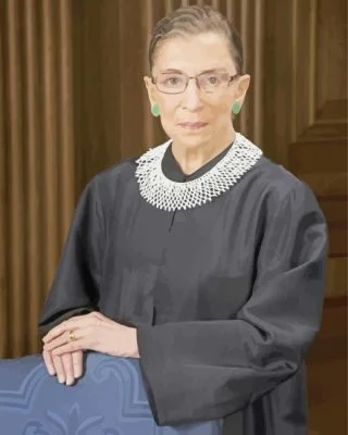 Lawyer Ruth Bader Ginsburg paint by numbers