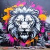 Lion Graffiti paint by numbers