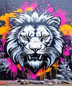 Lion Graffiti paint by numbers