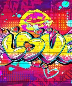 Love Graffiti Art paint by number
