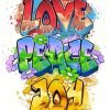 Love Peace Joy Graffiti paint by number