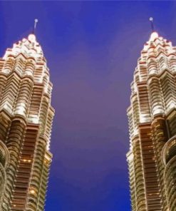 Malaysia Petronas Towers Paint by numbers