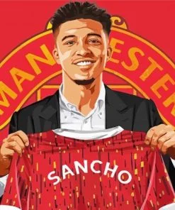 Manchester United Jadon Sancho Paint By Numbers