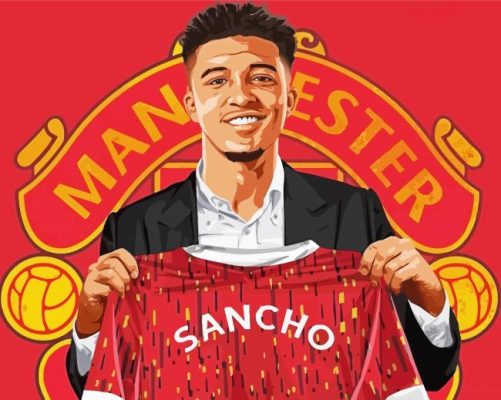 Manchester United Jadon Sancho Paint By Numbers