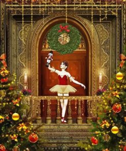 Merry Christmas Nutcracker Ballet paint By Numbers