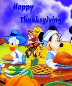 Mickey Mouse Thanksgiving paint by numbers