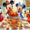 Mickey Mouse Thanksgiving paint by number