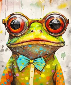 Mr Frog In Glasses paint by numbers