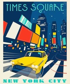 NY Times Square Poster paint by numbers