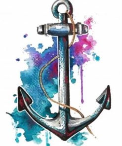 Nautical Anchor Art Paint By Numbers