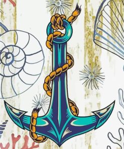 Nautical Anchor Sign paint by numbers