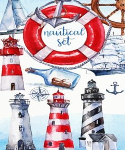 Nautical Set paint by numbers