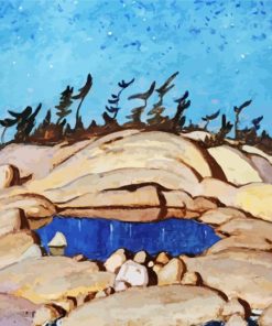 Night Pine Island Group Of seven paint by numbers