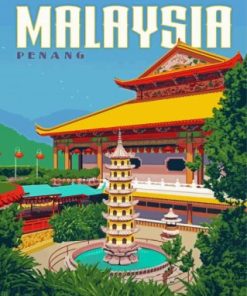 Malaysia Penang Poster Paint by numbers