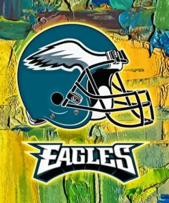Philadelphia Eagles Helmet Paint By Numbers