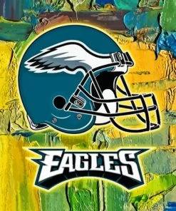 Philadelphia Eagles Helmet Paint By Numbers