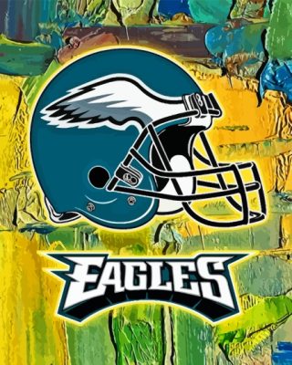 Philadelphia Eagles Helmet Paint By Numbers