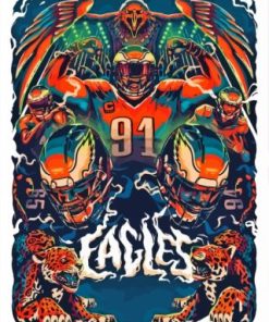 Philadelphia Eagles Poster Paint By Numbers