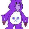 Purple Share Bear Paint By Number