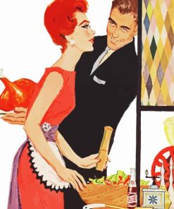 Retro Thanksgiving paint by number