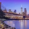 River Brooklyn Bridge Nyc Paint By Number