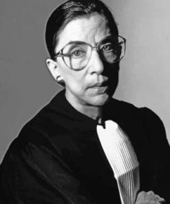Monochrome Ruth Bader Ginsburg Paint by numbers