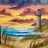 Seascape With Lighthouse Bob Ross Paint By Number