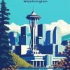Seattle Poster paint by numbers