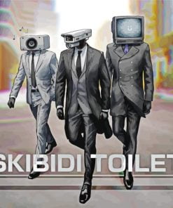 Skibidi Toilet Poster Paint By Number