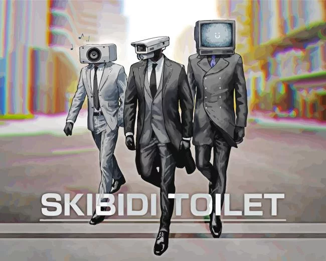 Skibidi Toilet Poster Paint By Numbers Skibidi Toilet Poster Paint By Number