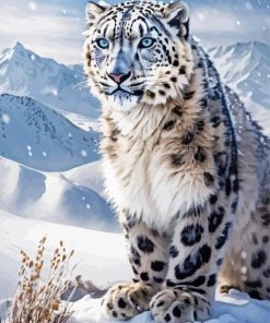Snow Leopard Animal paint by number