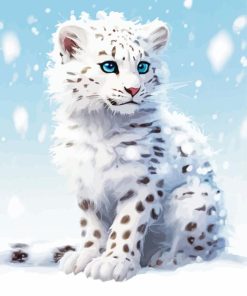 hugh grant Diamond Snow Leopard baby paint by number