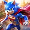 Sonic Superhero paint by number