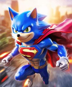 Sonic Superhero paint by number