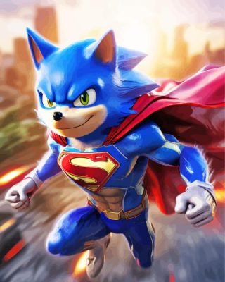 Sonic Superhero paint by number
